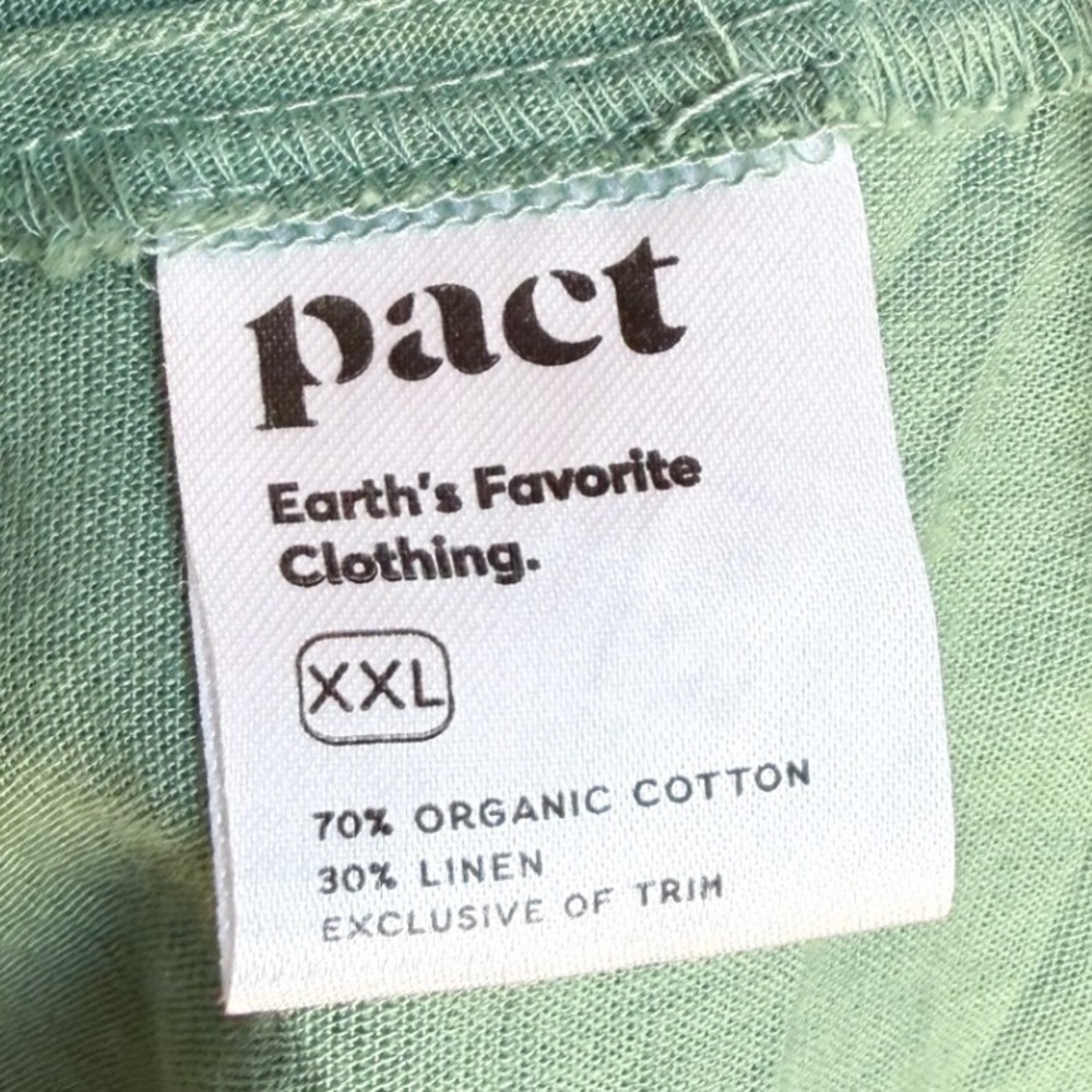 Pact Organic Cotton Linen Blend Maxi Sundress Seafoam Green XXL NWT - Picture 4 of 5